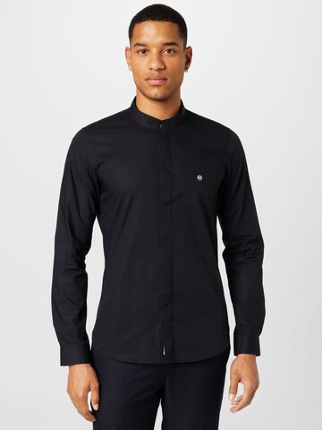 Michael Kors - Ajuste estrecho Camisa en negro: frente