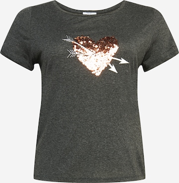 T-shirt 'Abby Shirt' ABOUT YOU Curvy en gris : devant