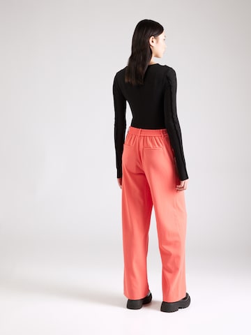VILA Wide leg Bandplooibroek 'VIVarone' in Rood