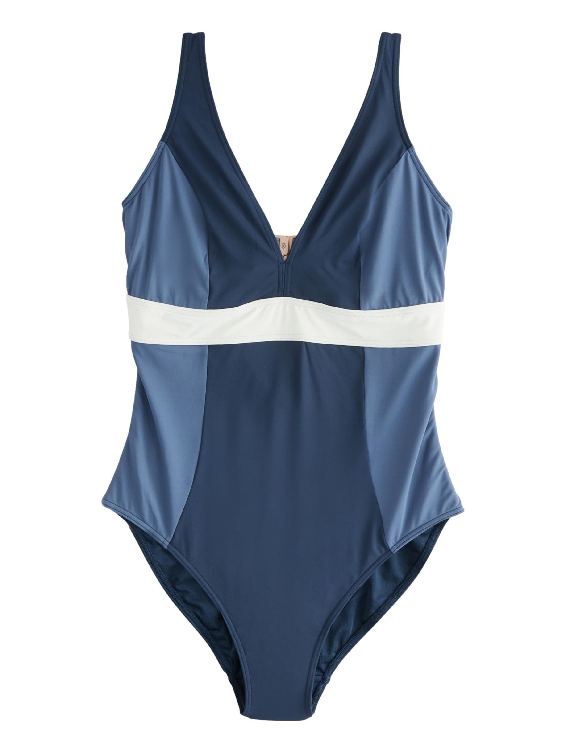 NextBustier Jednodijelni kupaći kostim - plava boja: prednji dio