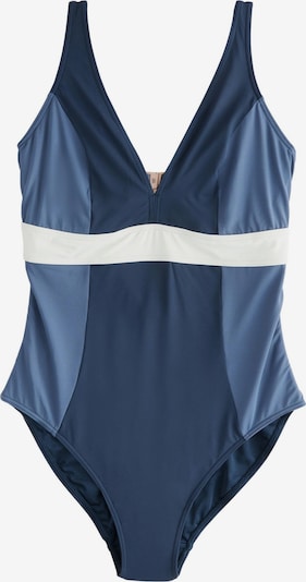 Next Badeanzug in navy / taubenblau / weiß, Produktansicht