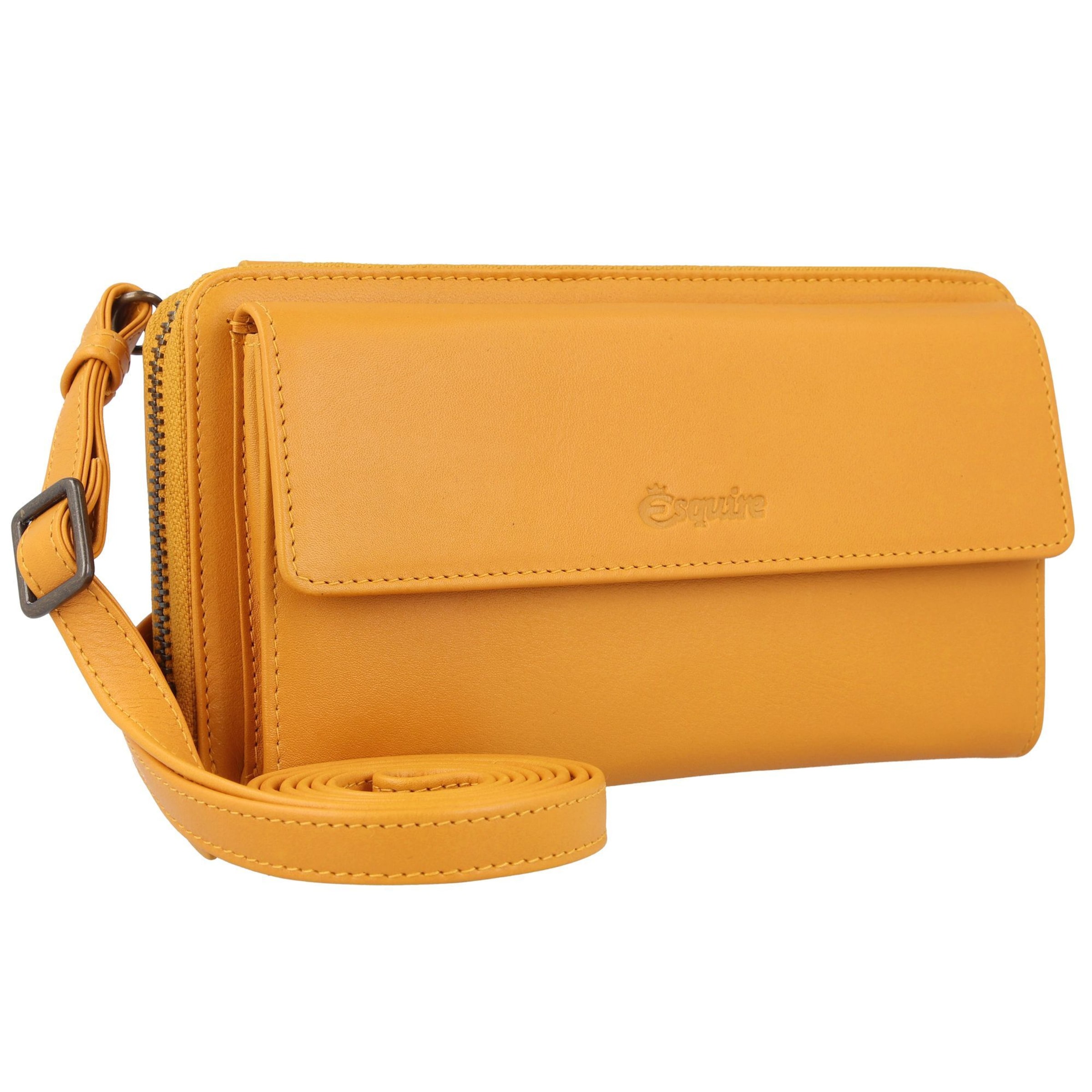 Esquire Schoudertas 'Peru' in Geel: voorkant