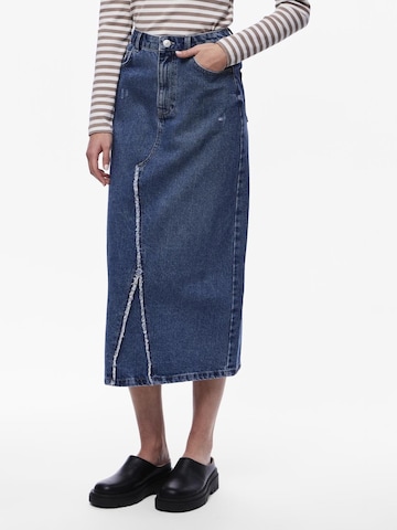 PIECES Rok 'ALFI' in Blauw: voorkant