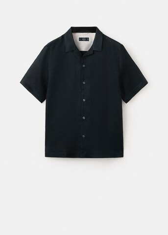 MANGO MAN Regular fit Button Up Shirt 'Ants' in Blue