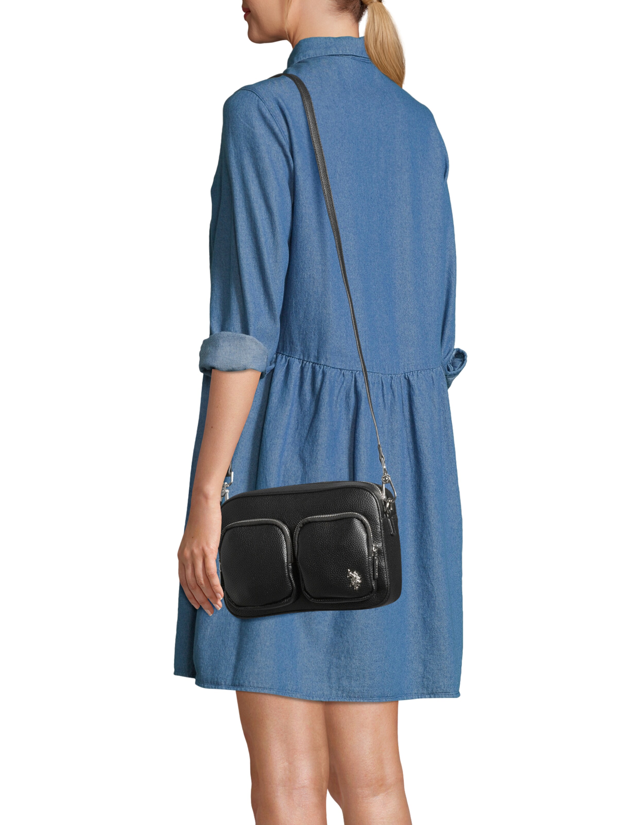 U.S. POLO ASSN. Чанта с презрамки 'Mansion' в черно