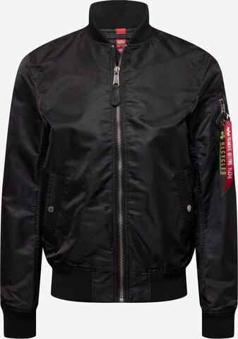 ALPHA INDUSTRIES Tussenjas in Zwart: voorkant