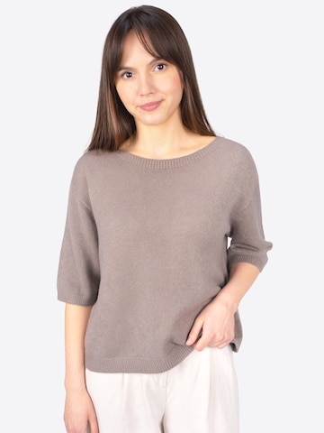 Seasons of April Trui 'MILENA' in Bruin: voorkant