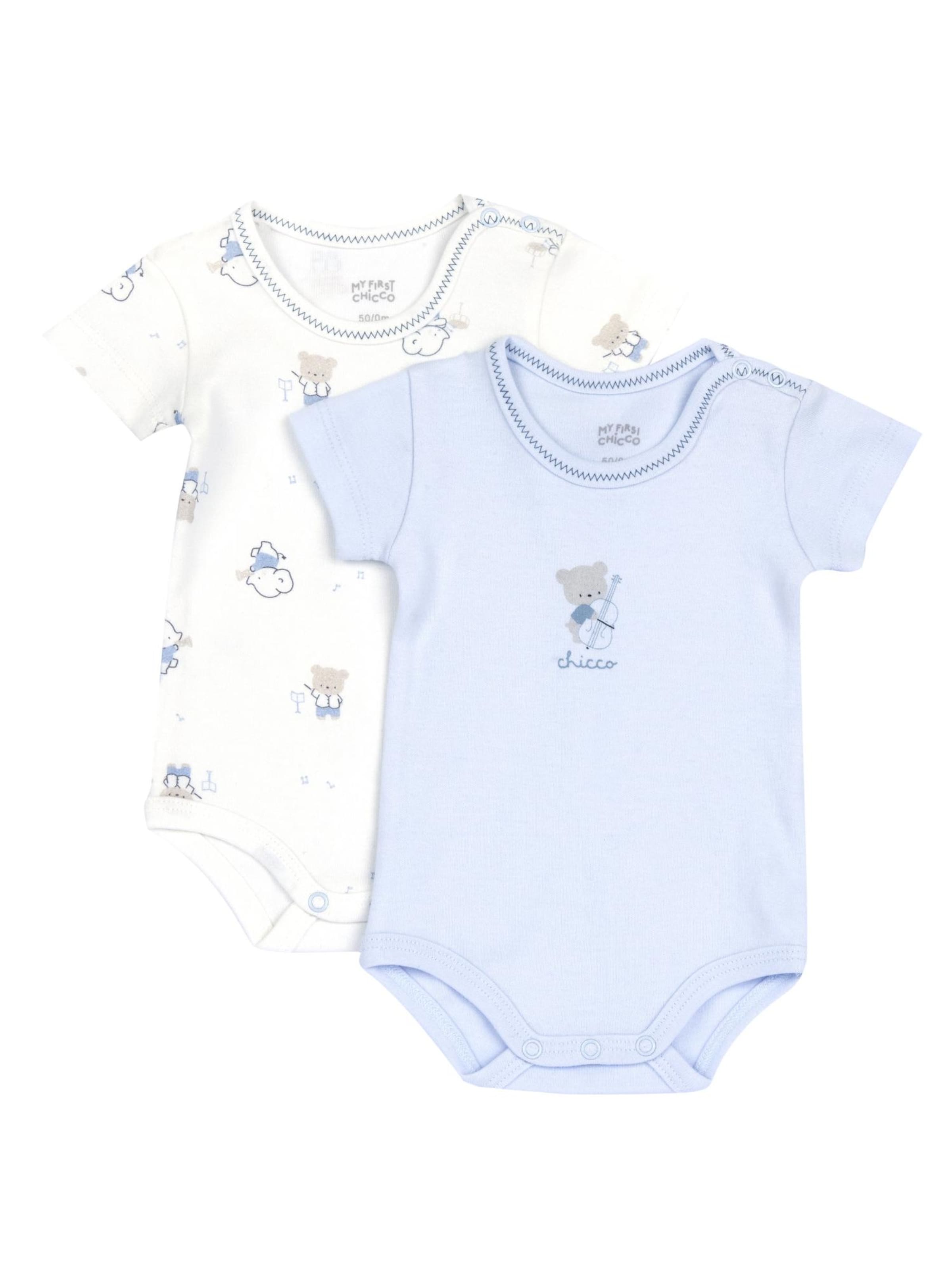 Chicco Dupačky/body – modrá: přední strana