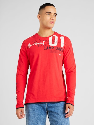 CAMP DAVID Shirt in Red: front