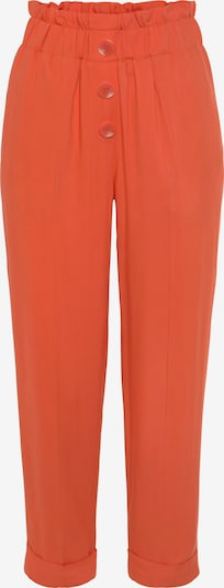 LASCANA Hlače z naborki | oranžna barva, Prikaz izdelka
