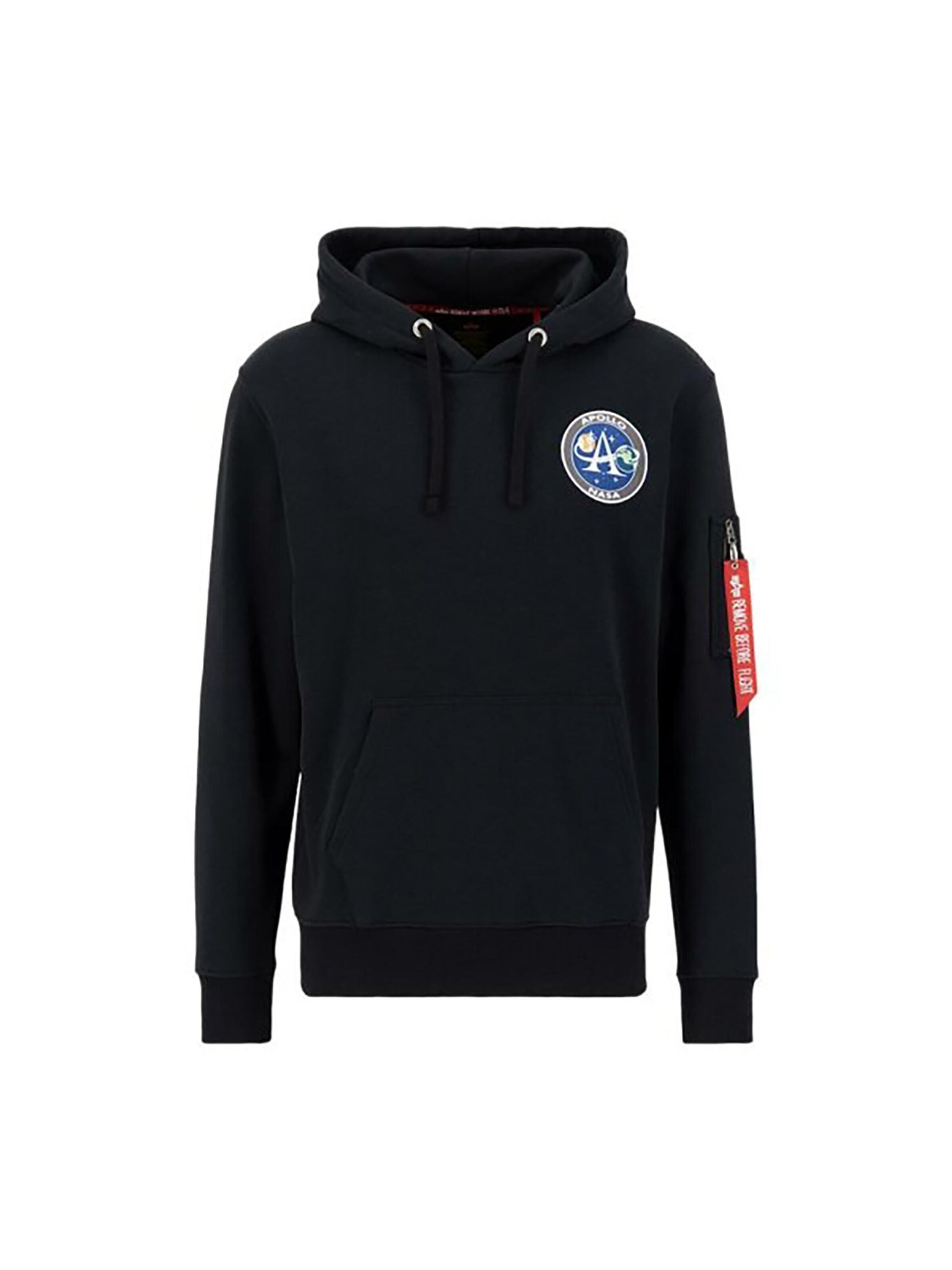 ALPHA INDUSTRIES Sweatshirt 'Apollo Mission'‌‌ in Schwarz: Vorderseite
