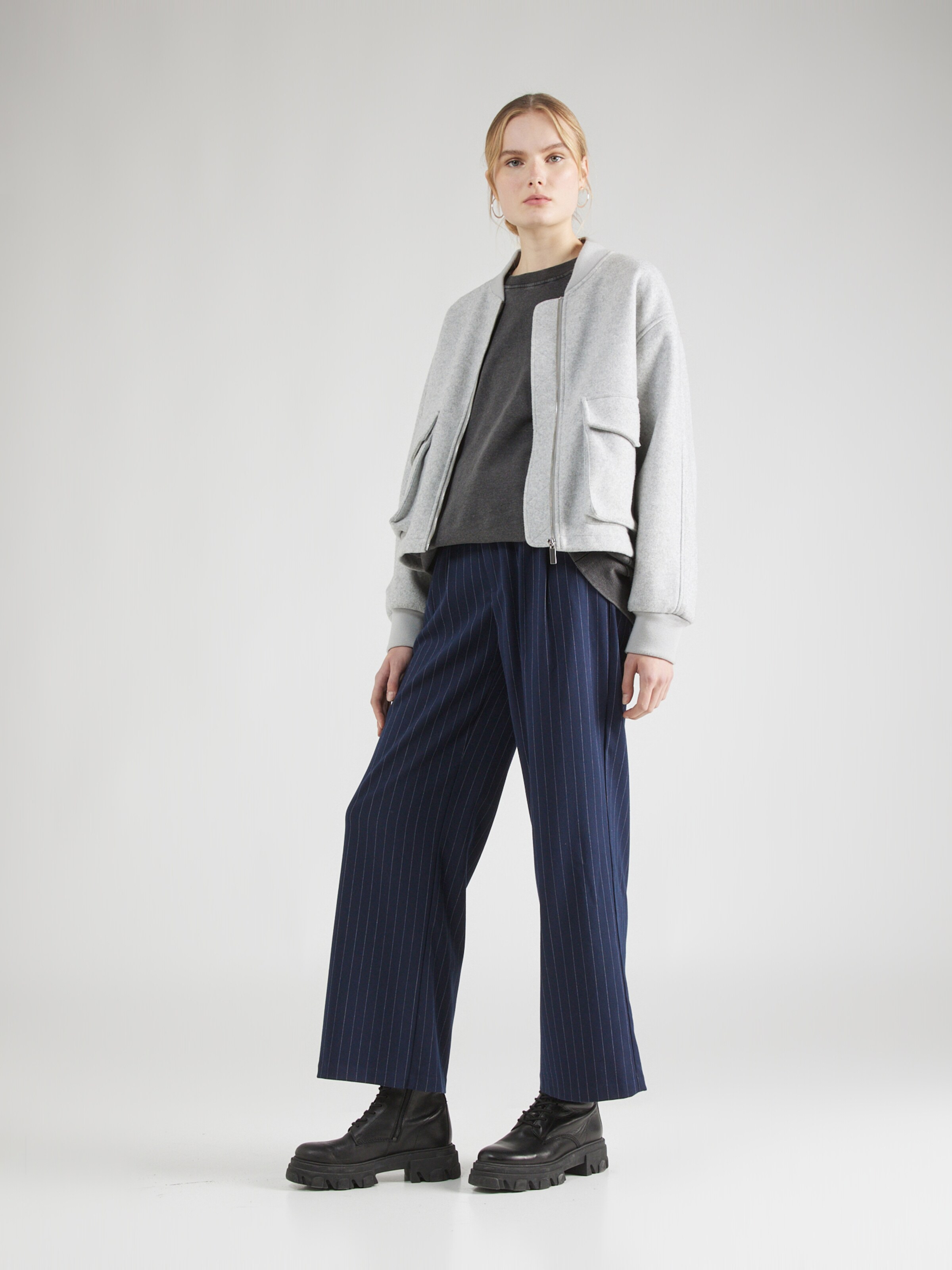 Pantalon a pince online bleu marine