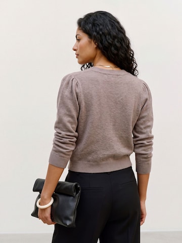 VERO MODA Gebreid vest 'VMDOFFY' in Bruin
