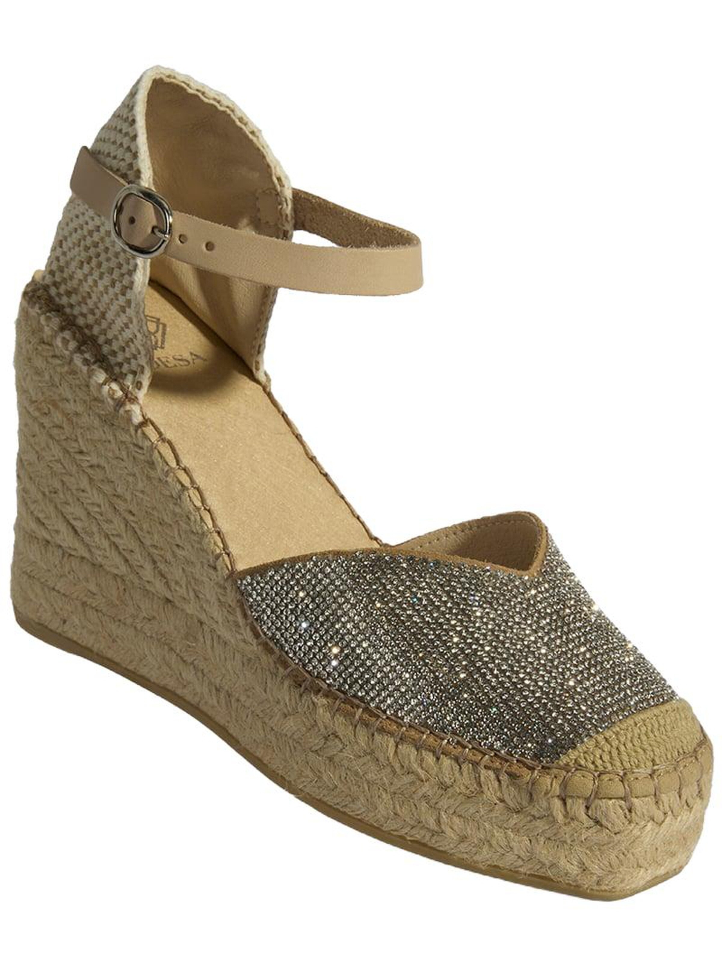 Desa Sandal 'Keilsandalen' in Beige