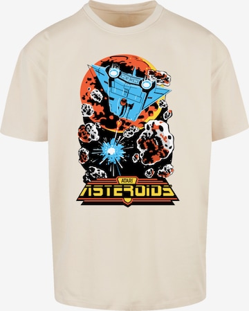 F4NT4STIC Shirt 'Asteroids Vintage Atari Retro Gaming' in Beige: voorkant