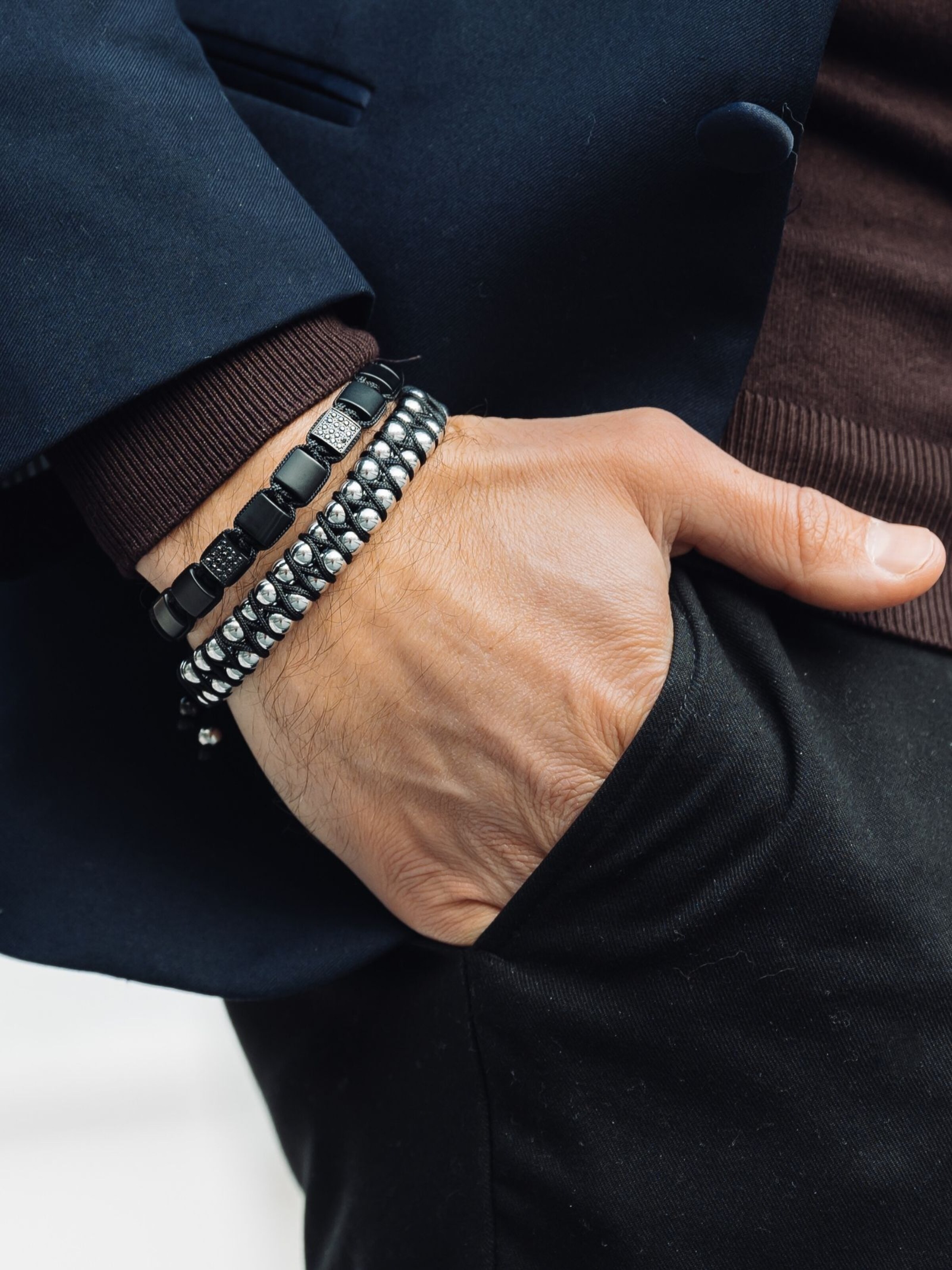 GT Collection Armband 'Double-Bead' in Silber