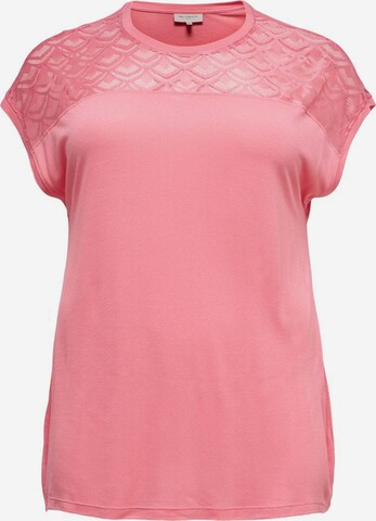 T-shirt 'FLAKE' ONLY Carmakoma en rose : devant