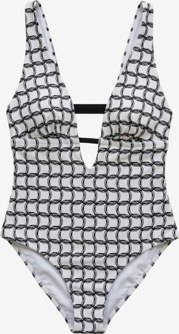 Triangolo Costume intero 'Monogram' di HACOY in bianco: frontale