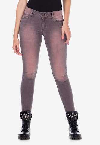 CIPO & BAXX Skinny Jeans 'WD355' in Roze: voorkant