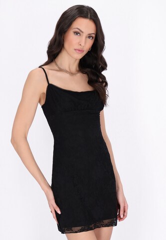 faina Jurk in Zwart: voorkant