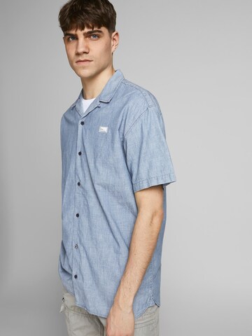 JACK & JONES Regular Fit Hemd 'Portland' in Blau