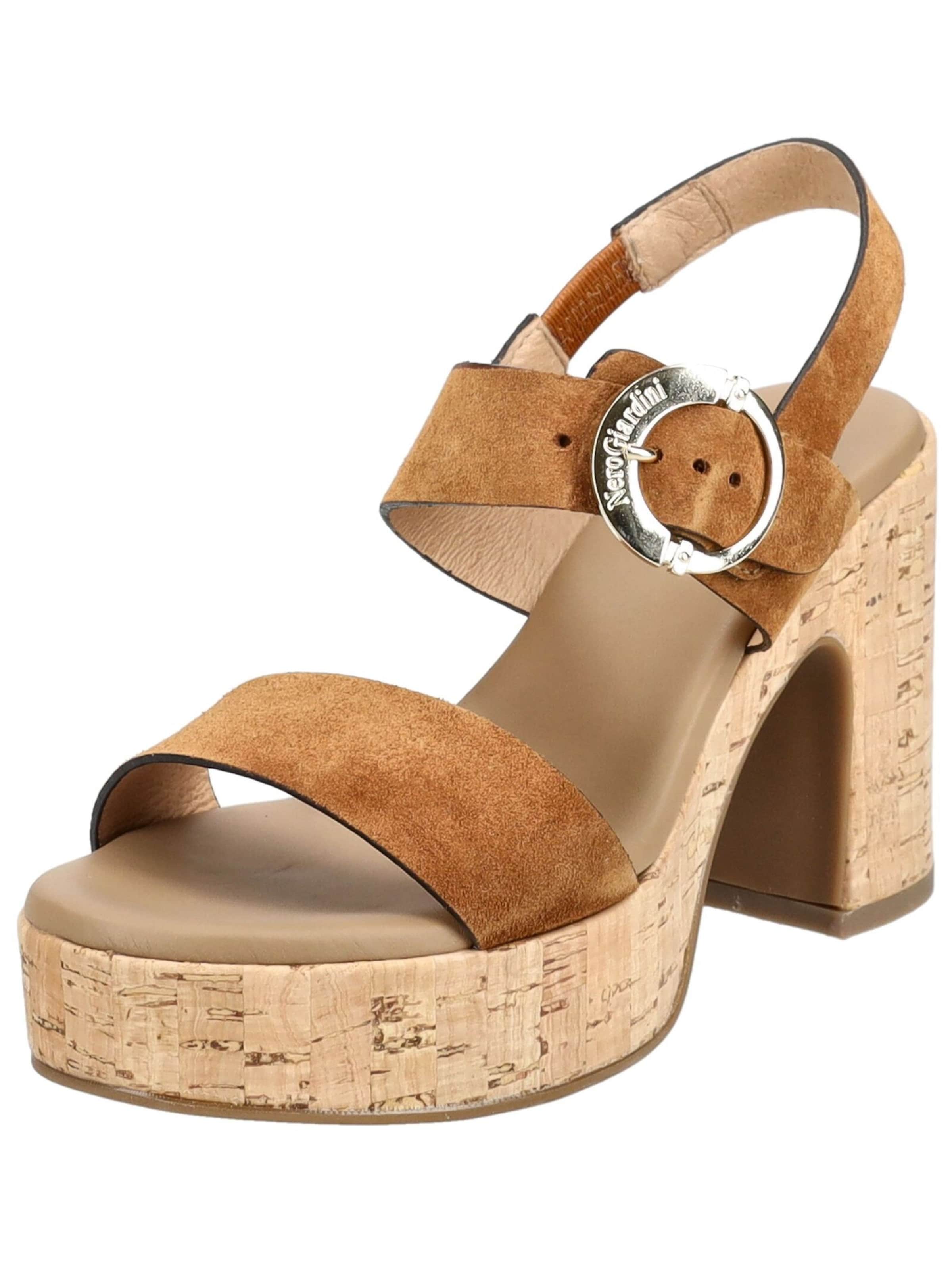 Nero Giardini Sandaal in de kleur Karamel, Productweergave