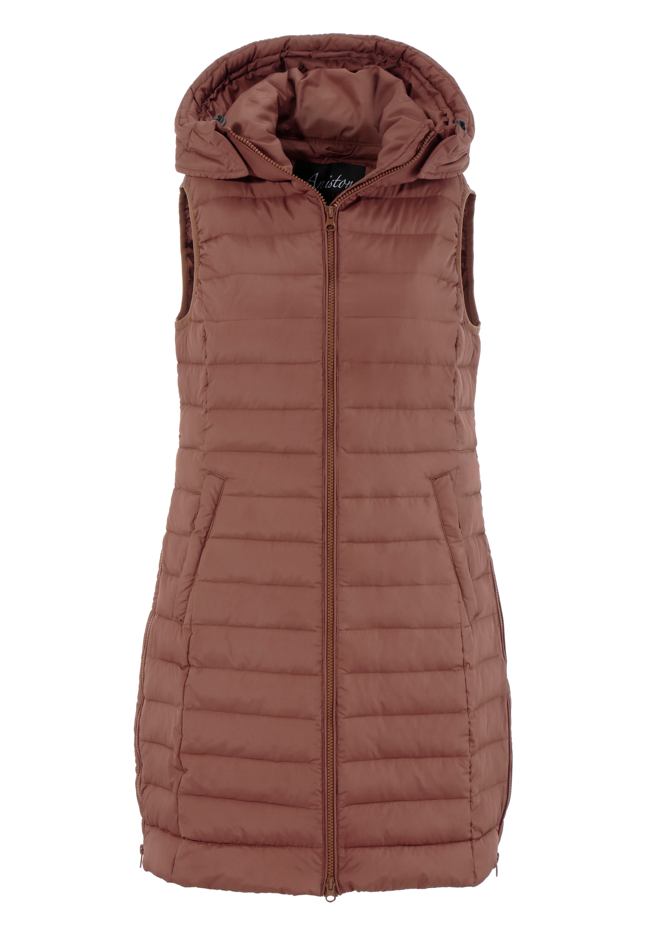 Aniston CASUAL Weste in Braun: Vorderseite