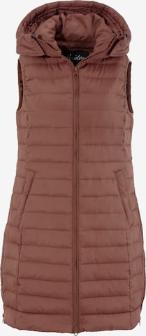 Aniston CASUAL Vest in Brown: front