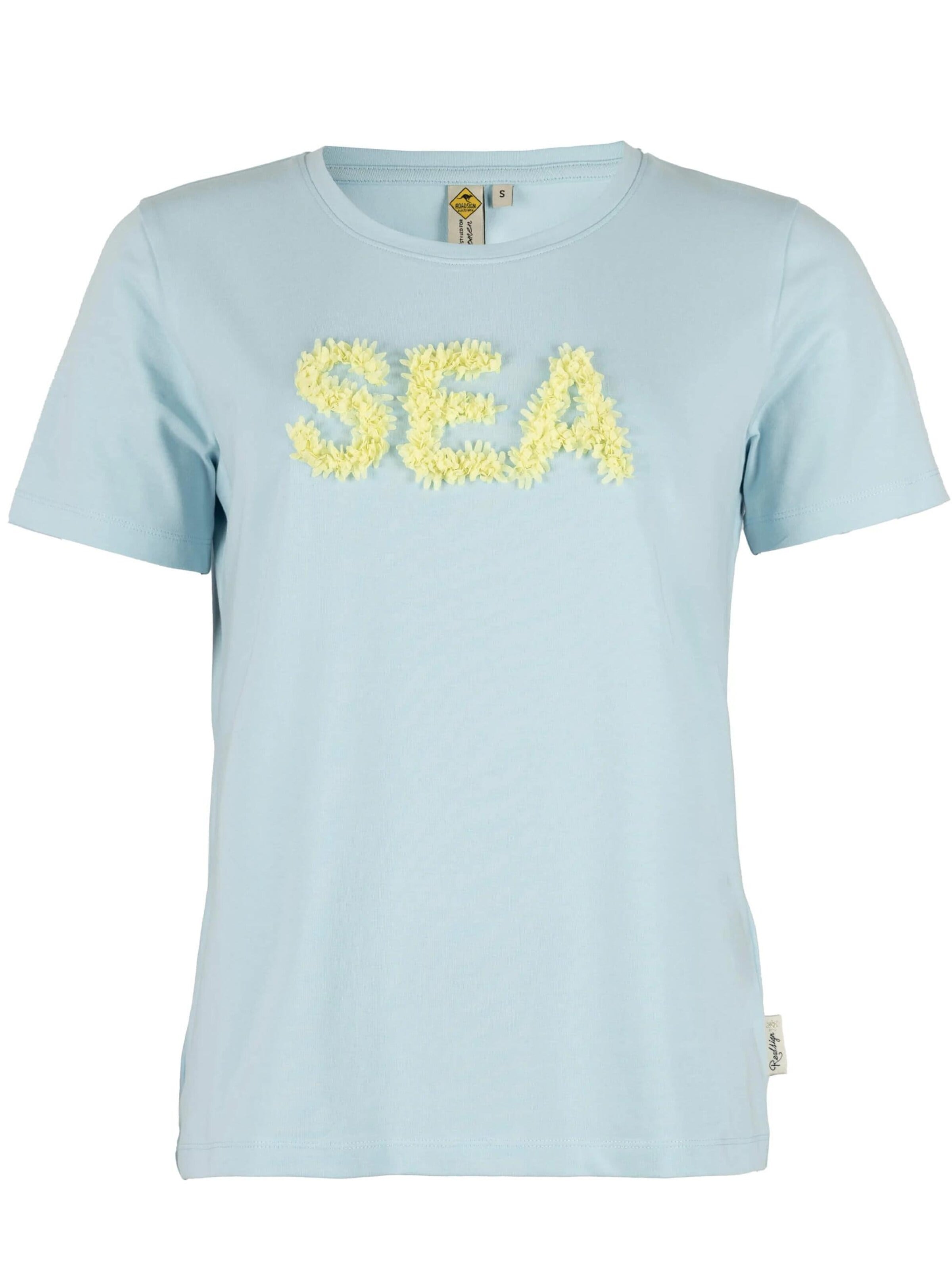 ROADSIGN australia Shirt 'T-Shirt Sea Breeze mit dekorativer Applikation, aus elastischer & komfortabler Baumwolle' in S/Regular in Light blue, Item view