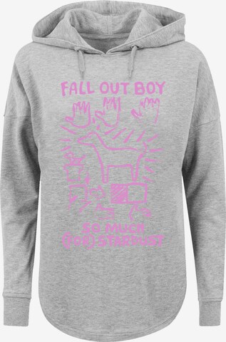 F4NT4STIC Sweatshirt 'Fall Out Boy Pink Dog So Much Stardust' in Grau: predná strana