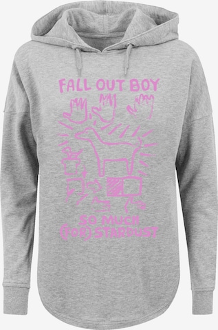 F4NT4STIC Sweatshirt 'Fall Out Boy Pink Dog So Much Stardust' in Grey: front