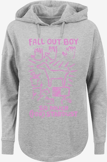 F4NT4STIC Sweatshirt 'Fall Out Boy Pink Dog So Much Stardust' in graumeliert / helllila, Produktansicht
