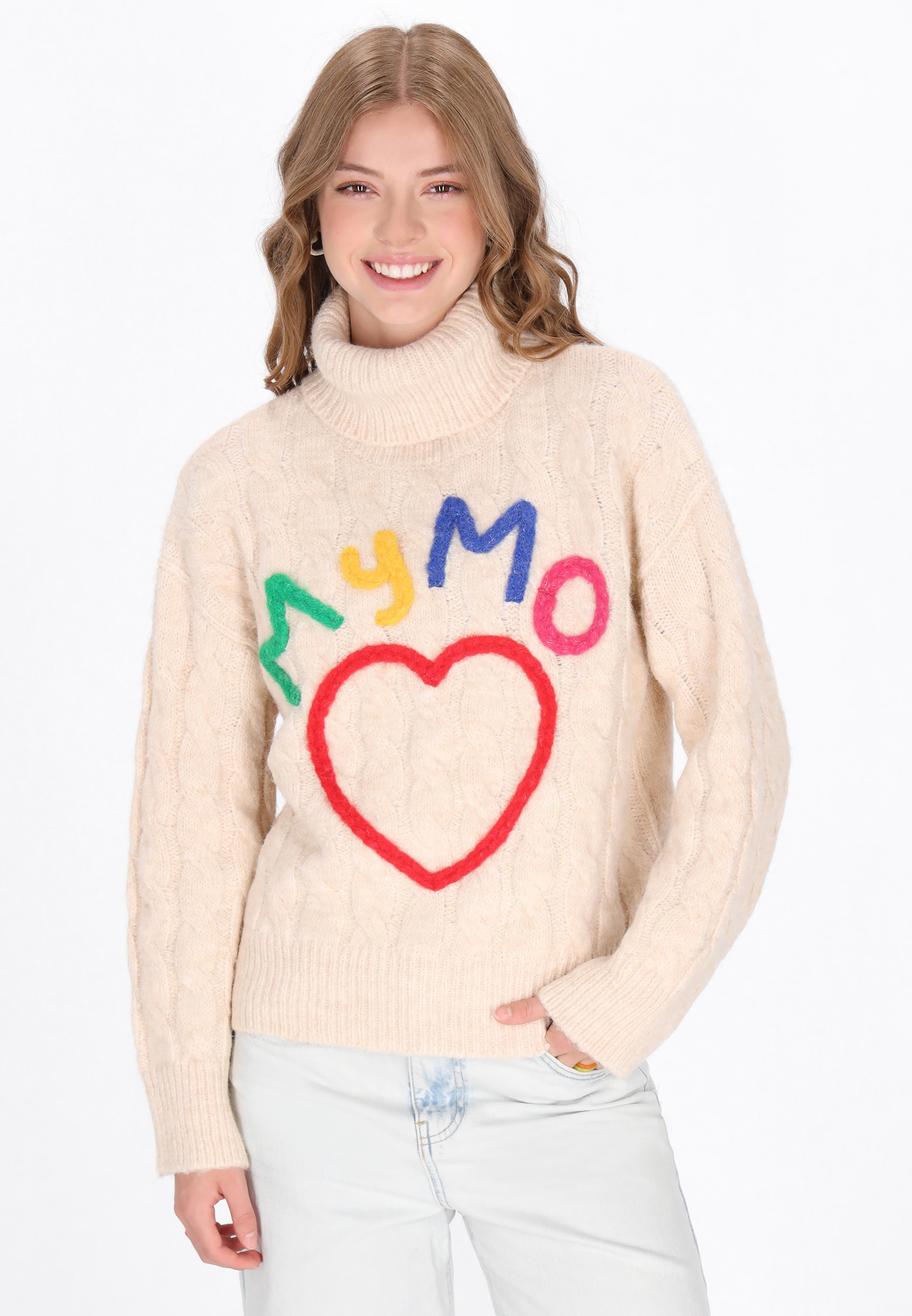 MYMO Sweater in Beige: front