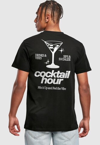 Mister Tee Shirt 'Cocktail Hour' in Black: front