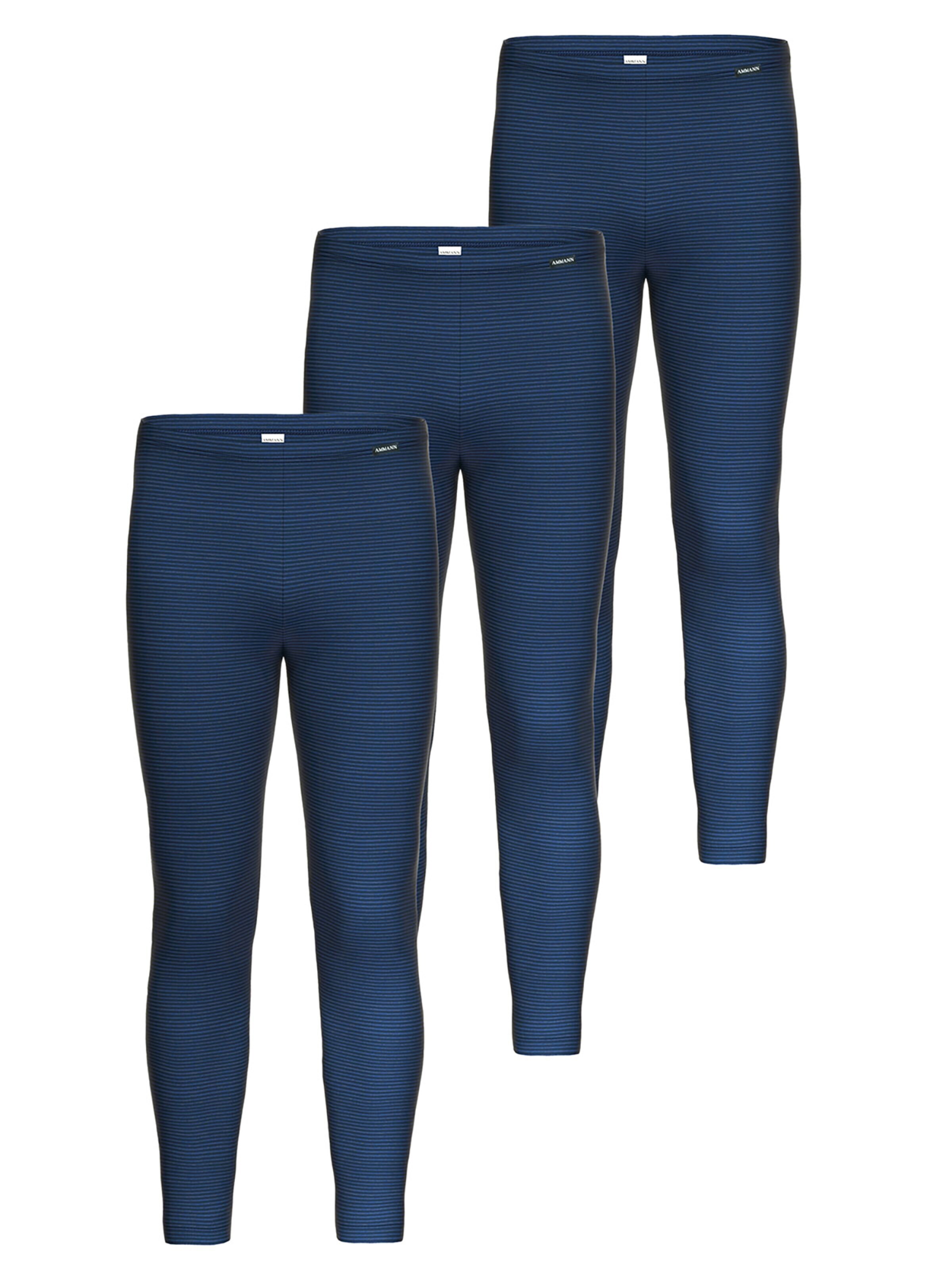 Ammann Long Johns 'Jeans Feinripp' in Blue: front
