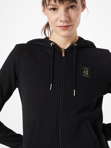 ARMANI EXCHANGE Zip-Up Hoodie in Black