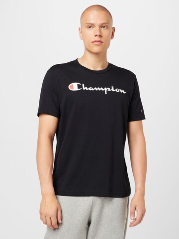 Champion Authentic Athletic Apparel Majica 'Legacy American Classics' | črna barva: sprednja stran