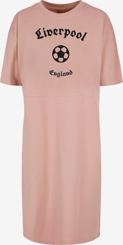 Merchcode Oversized jurk 'Liverpool' in Roze: voorkant