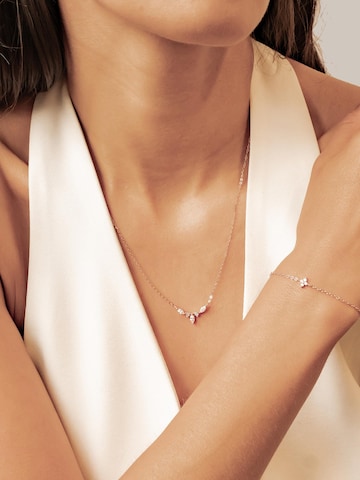 Hey Happiness Sieraden set 'Gemstone Crown Necklace & Daisy Bracelet Set' in Goud