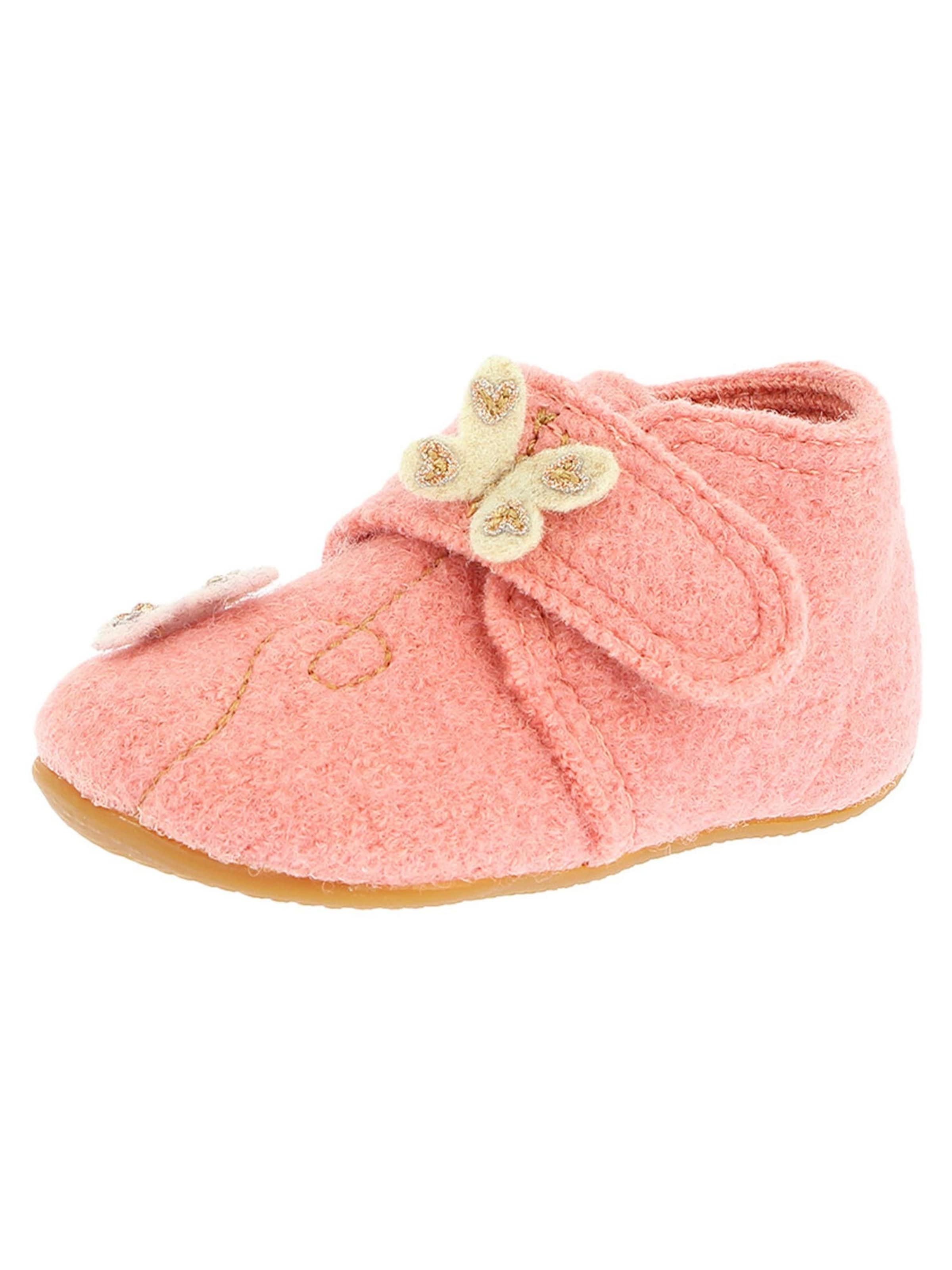 Living Kitzbühel Slippers 'Schurwolle' in Pink: front