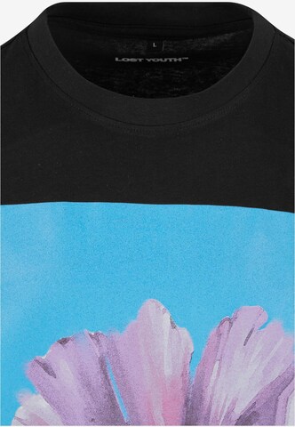 T-Shirt 'Blurred Flowers' Lost Youth en noir