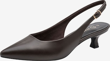MARCO TOZZI Slingback pumps in Brown: front