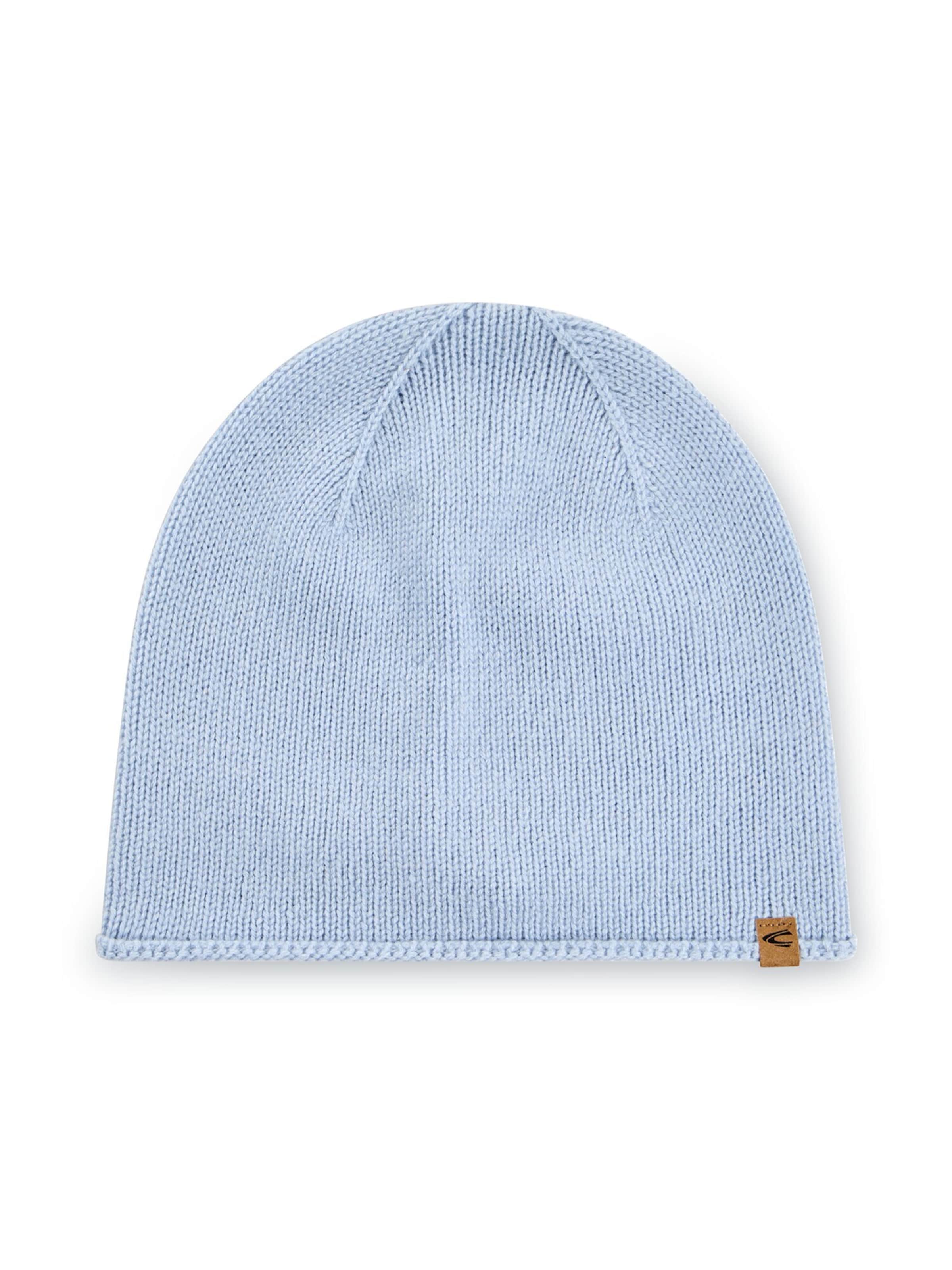 CAMEL ACTIVE Strickbeanie aus Kaschmir in Blau: Vorderseite