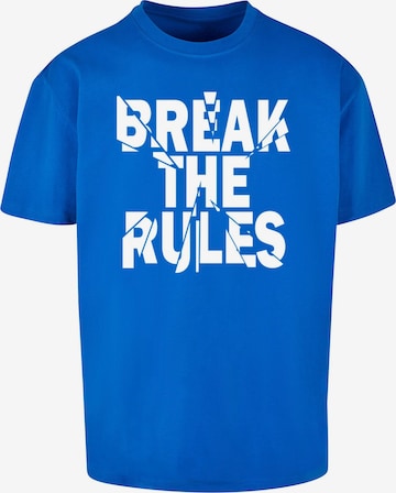 Merchcode Shirt 'Break The Rules 2' in Blauw: voorkant