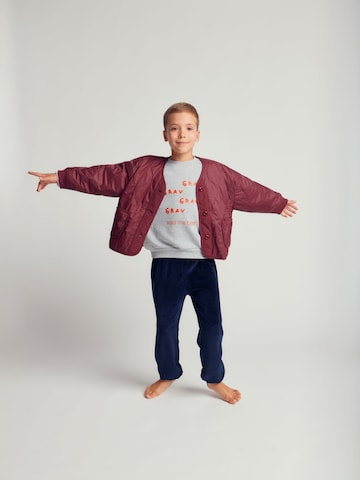 Maru + Bo Overgangsjakke 'LIGHT PADDED KIMONO JACKET WITH STITCHING' i rød