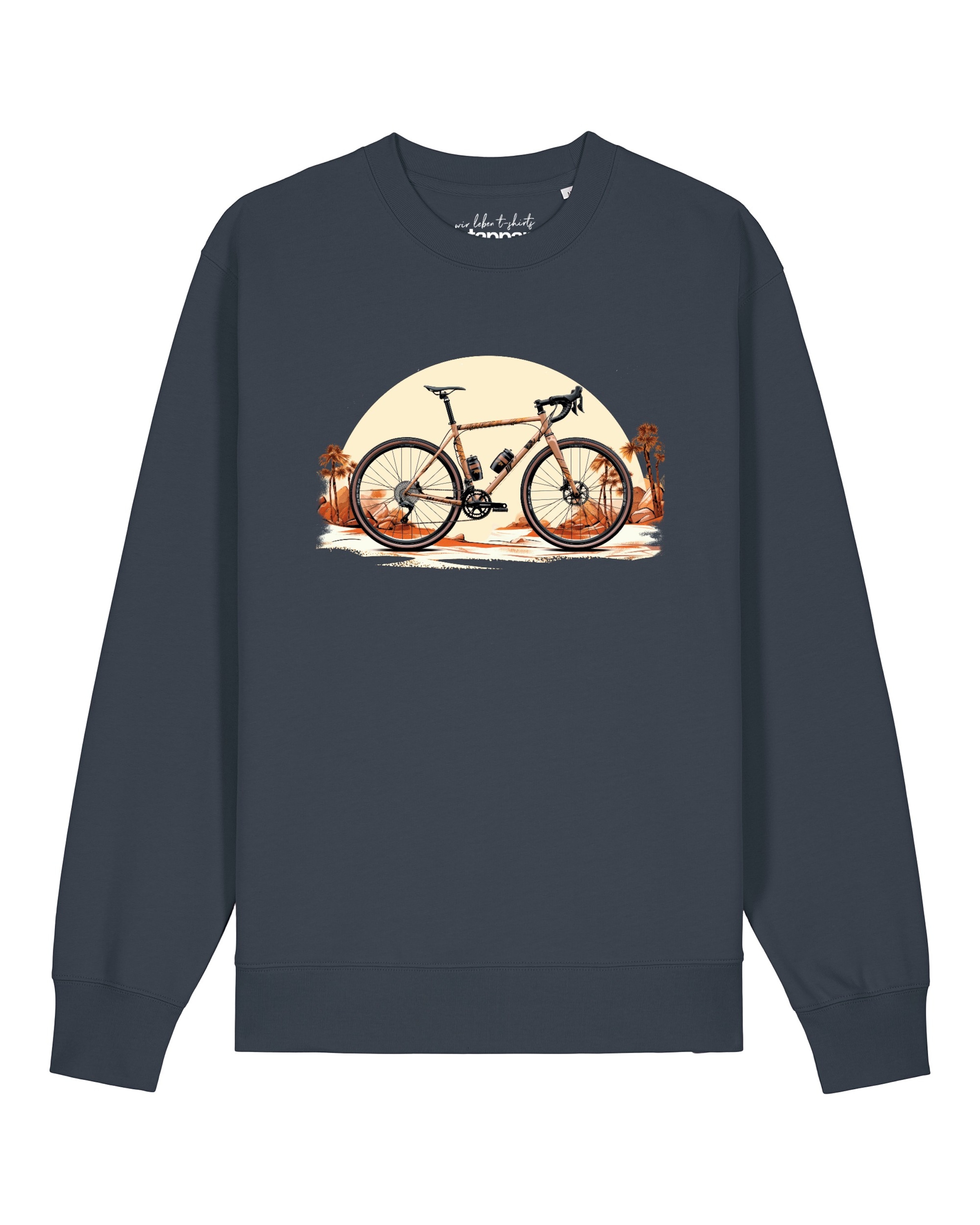 Watapparel Sweatshirt ' Gravelbike ' in Grijs: voorkant