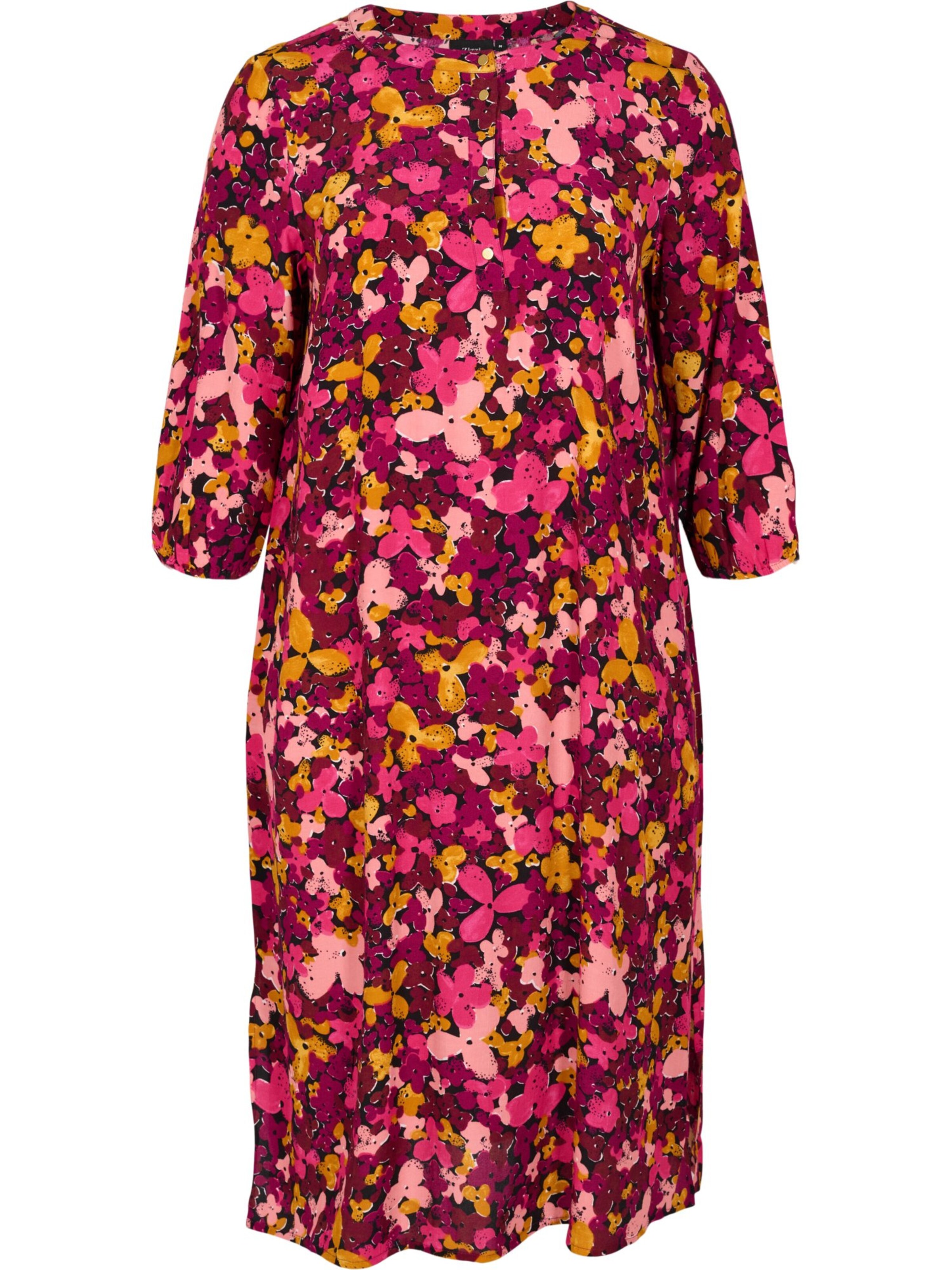 Frauen Große Größen Zizzi Kleid 'EMILA' in Pink - DF80439