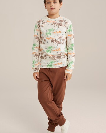 WE Fashion Pajamas in Beige: front