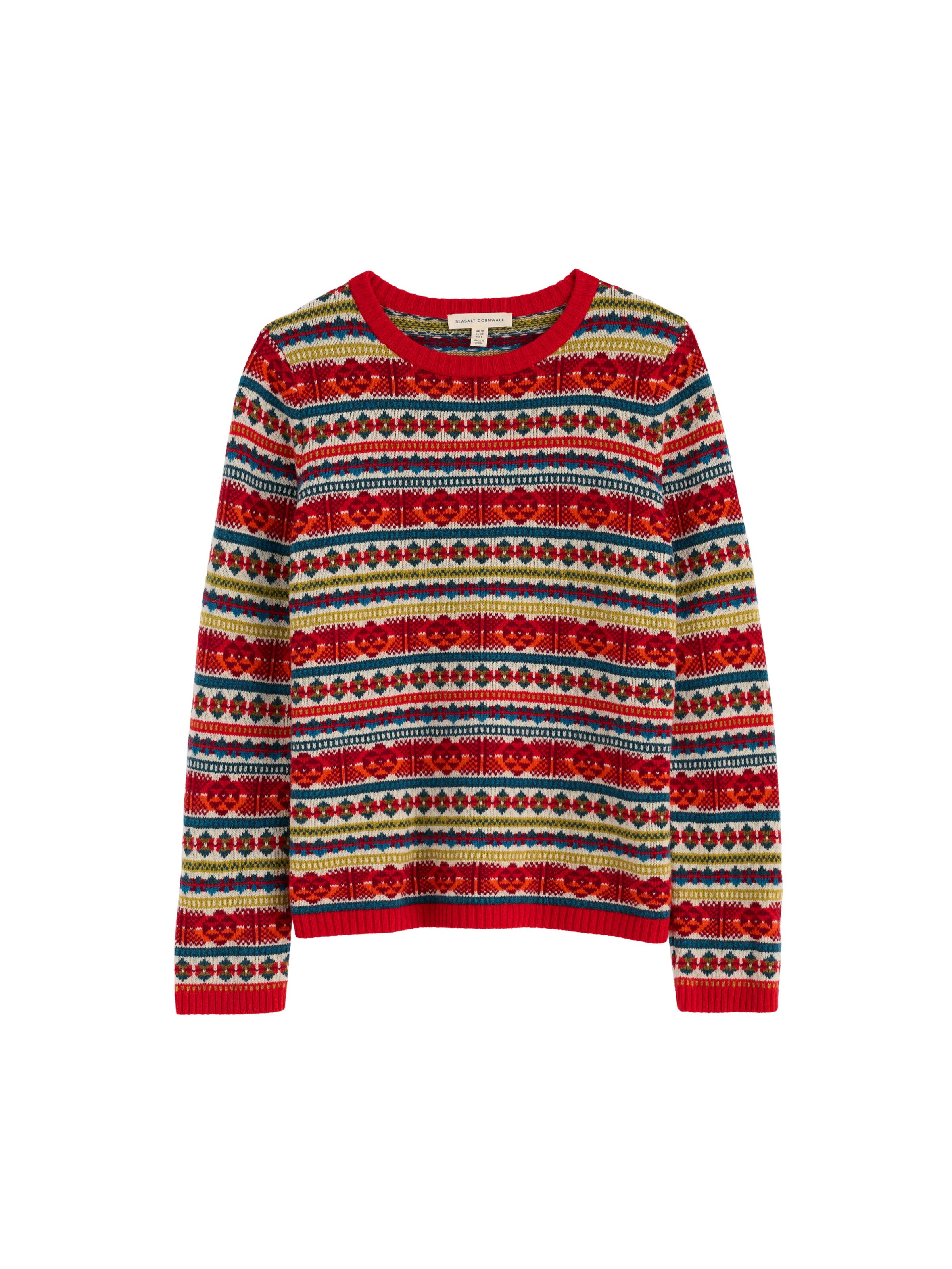 Pull-over 'Percella Cove' Seasalt Cornwall en rouge : devant