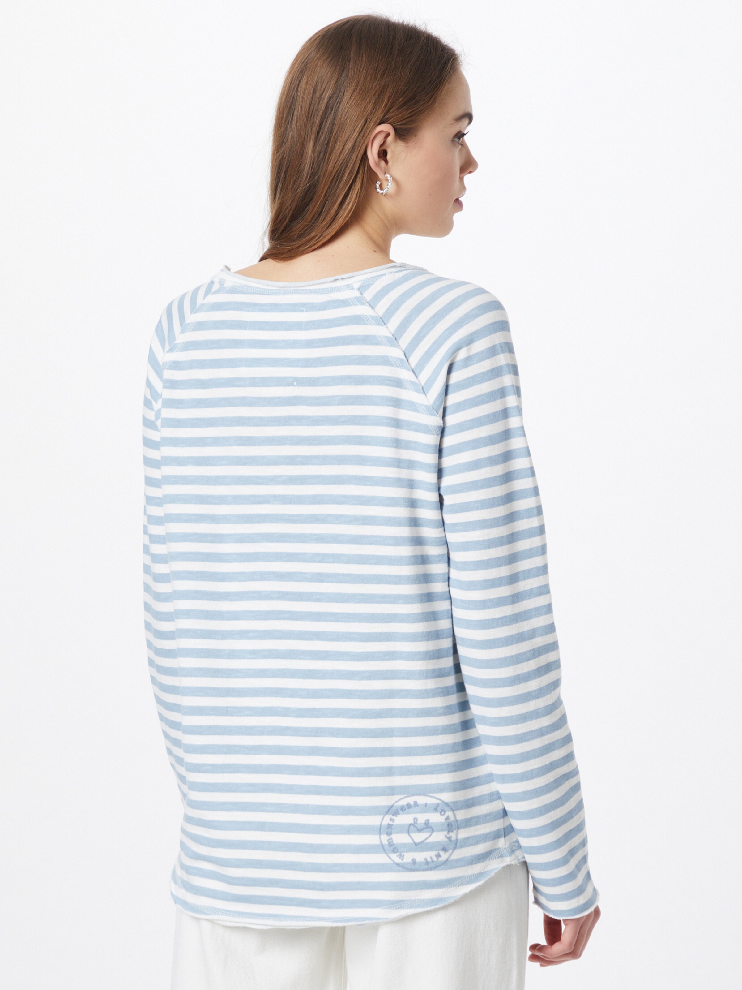 Femme T-shirt Cathrina LIEBLINGSSTÜCK en Bleu Clair, Blanc 